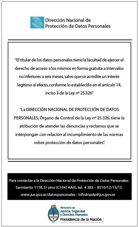 Dirección Nacional de Protección de Datos Personales